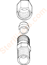 Midmark Ritter M7 Sterilizer - Male Connector 3/8 x 1/4     