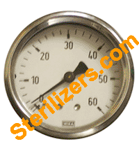 02300011        Tuttnauer Sterilizer - Pressure Gauge with Max Point        